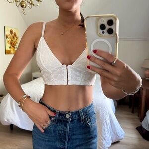 Urban Outfitters white bustier tank